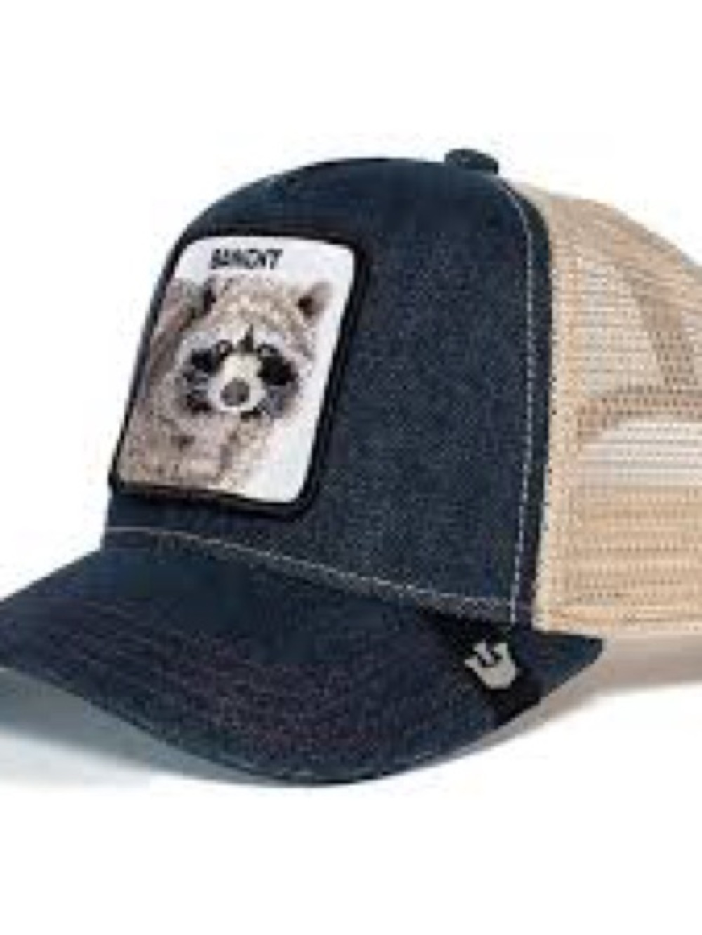 Goorin Bros The Bandit Raccoon Denim Trucker Hat